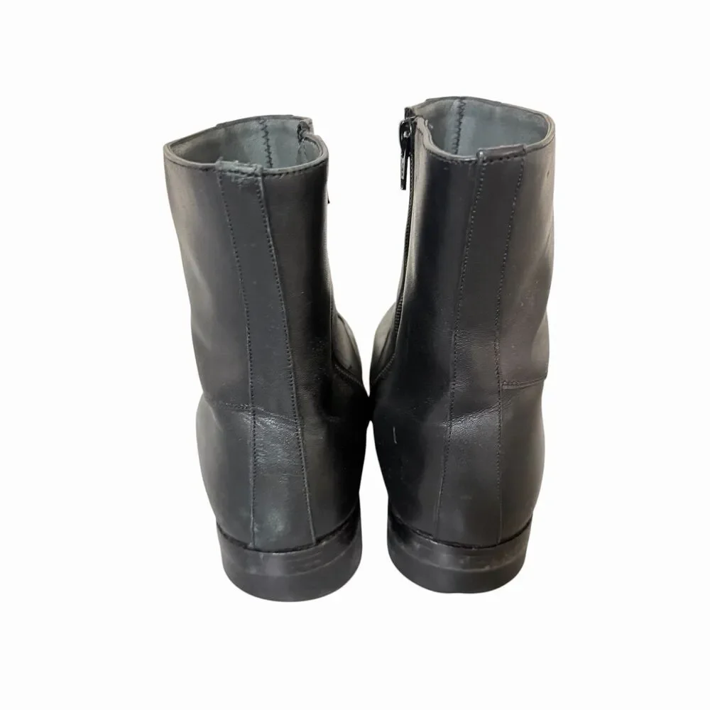 Vintage Premium Quality Chelsea Style Black Leather Zipper Boots Mens  10.5D